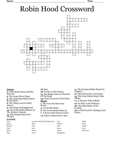 The Crossword Solver found 30 answers to "Friend of Robin Hood (6,4)", 10 letters crossword clue. The Crossword Solver finds answers to classic crosswords and cryptic crossword puzzles. Enter the length or pattern for better results. Click the answer to find similar crossword clues . Enter a Crossword Clue.